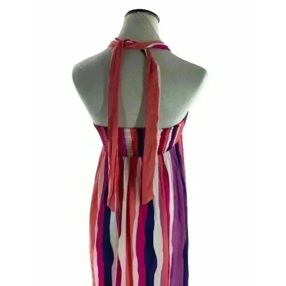 Forever 21 Contemporary Womens Beachy  Rainbow Multicolor Maxi Dress Size Small - Picture 4 of 8